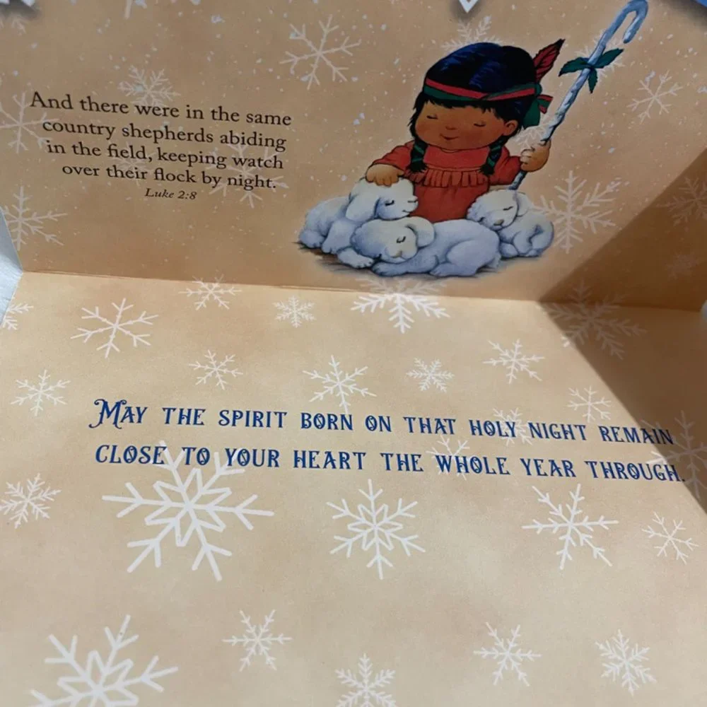 5 JOYFUL Blessings Religious themed Holiday cards by St. Labre Indian School
